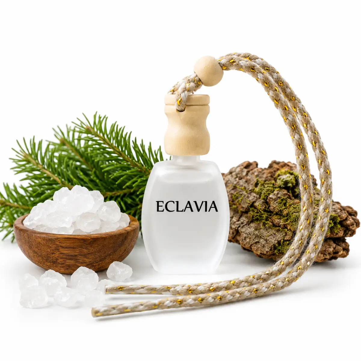 ECLAVIA Himalayan Camphor Car Hanging Pod – Pure Freshness with Luxury Elegance