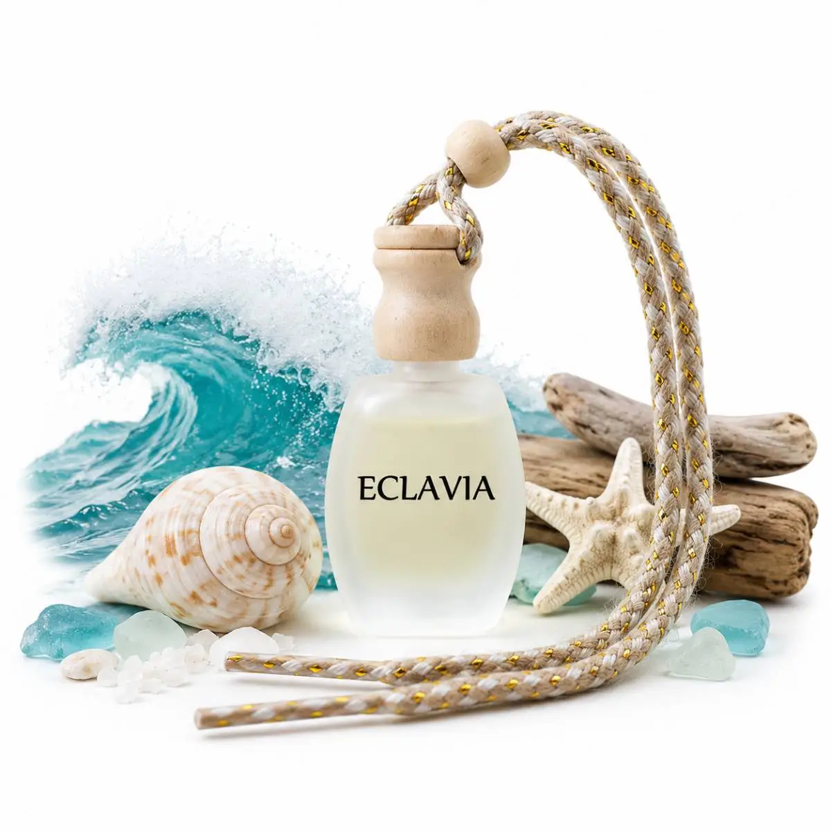 ECLAVIA Ocean Waves Car Hanging Pod – Freshness Inspired by the Sea